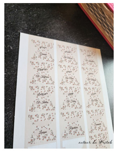 Onglets coran Imprimé