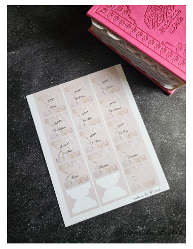 Onglets Qu'ran marbré