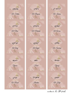Onglets Qu'ran marbré rose foncé