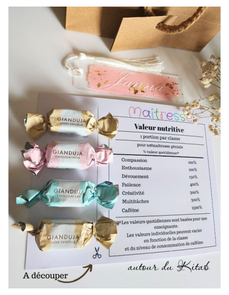 Cadeau Fin d’Année – Carte Aimantée + 4 Chocolats Jeff de Bruges