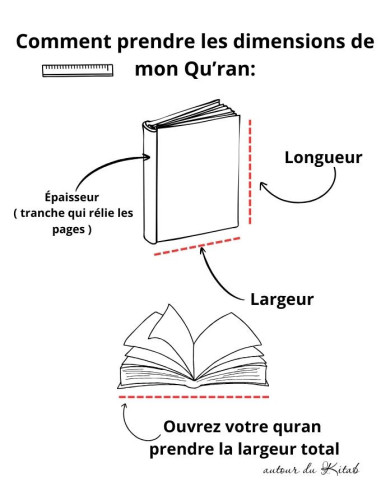 Couvre-coran du'a noir