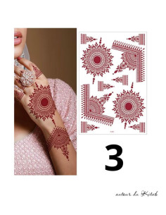 2 stickers henné motifs