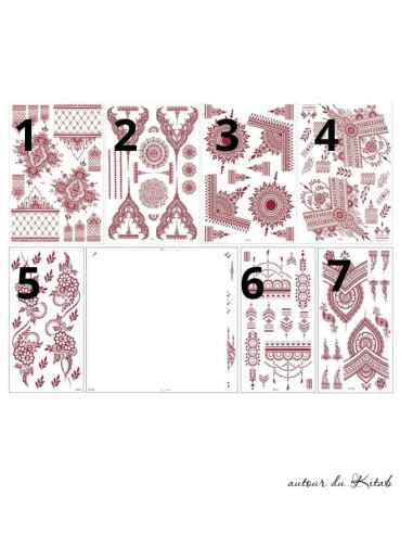 2 stickers henné motifs