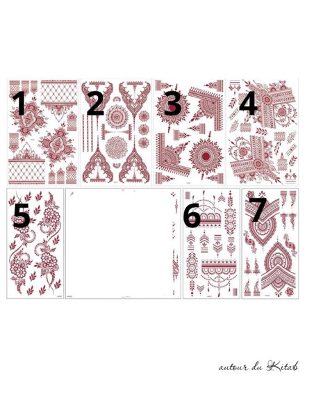 2 stickers henné motifs