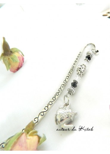 Signet bleu style bédouin avec perles