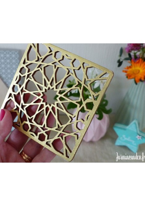 Sous-verre Bismillah calligraphie moderne