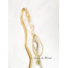 Signet blanc bohème motifs orientaux