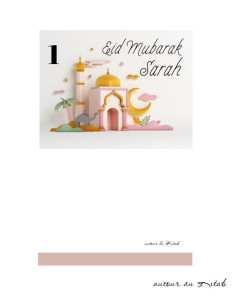 Carte cadeau Eid Mubarak dorée - Enveloppe argent fête musulmane 2